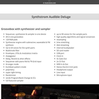 Synthstrom Deluge w/ DECKSAVER and OVERLAY and LOADED UP SD CARD Groovebox SYNTH image 5