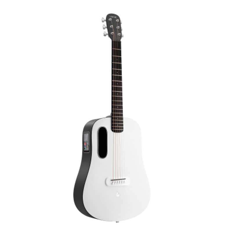 Refurbished LAVA ME play Smart Guitars HILAVA 2.0 System Acoustic Electric Guitar,Right Handed 6 Steels String Acustica Guitarra For Adults & Teens & Beginner (36', LITE BAG,Nightfall & Frost White) image 1