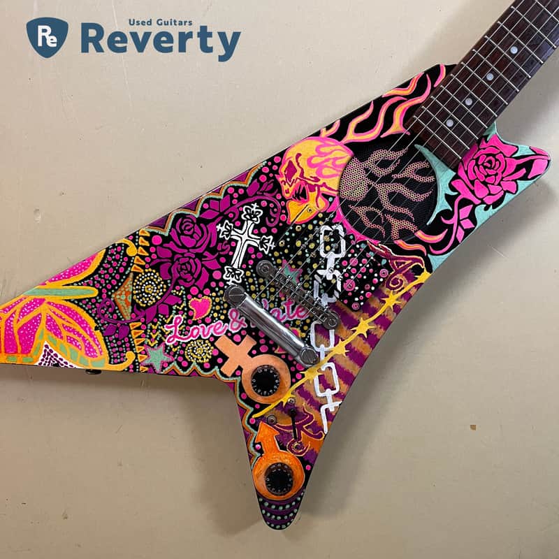 Epiphone Mo' Baby Built-in Amp Travel Electric Guitar Custom Painted Rare image 1