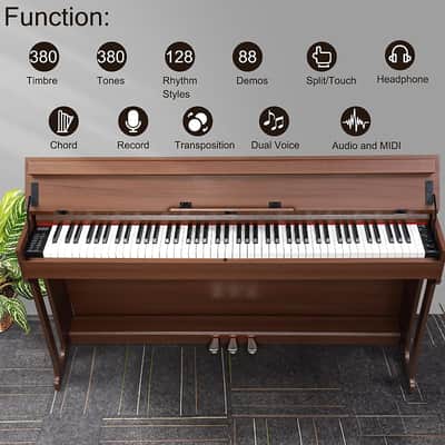 Glarry 88-Key Home Fully Weighted Hammer-action Keybed Digital Piano image 13