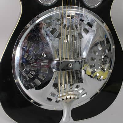 1983 Dobro Square Neck Lap Steel Acoustic Resonator Black w/OHSC image 10