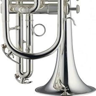 Levante LV-CR5201 Monel Brass Body Material Bb Cornet w/Soft Case Straps & Mouthpiece Silver Plated image 3