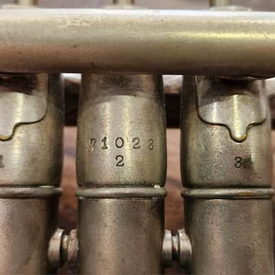 VERY RARE! Martin Handcraft Trumpet 'Dansant Era' Silver Plated Medium Bore 1926-1936 Elkhart, Indiana, USA image 6