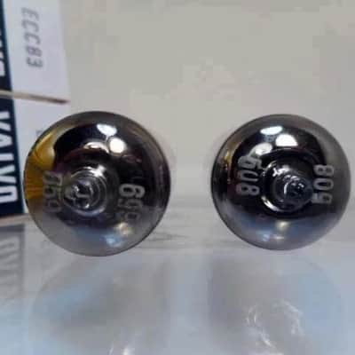 PAIR OF VALVO ECC83 LONG PLATES mC1 D8E 1958 image 4