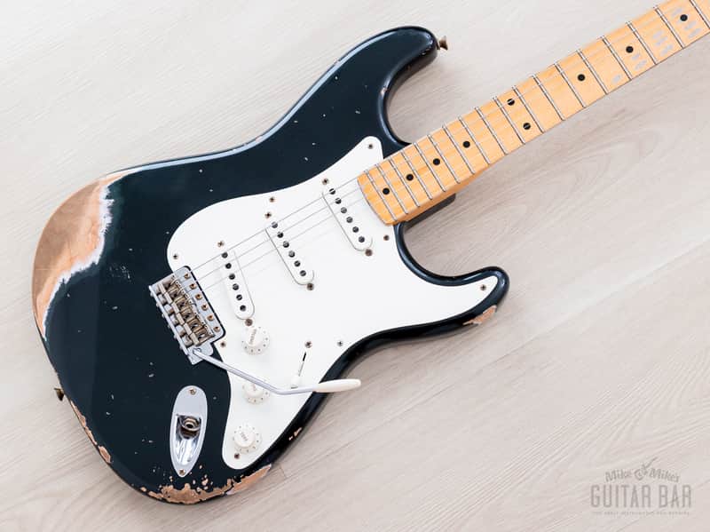 2022 Fender Custom Shop Wildwood 10 Limited Edition 1957 Stratocaster Heavy Relic Dark British Racing Green, Featherweight image 1