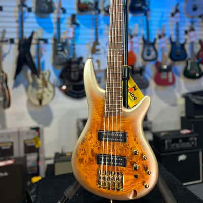 Ibanez SR Standard 5-string Electric Bass - Mars Gold Metallic Burst  Authorized Dealer! 103 FREE PLEK! image 9
