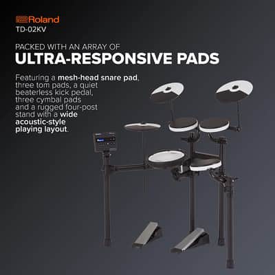 Roland #TD-02KV - 5-Piece Electronic Drum Kit with Stand- TD02KV image 7