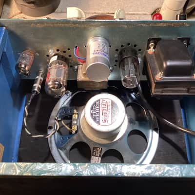 Magnatone 108 50s/60s - Blue green prealoid/amp converted to a Princeton 5f2 circuit image 3
