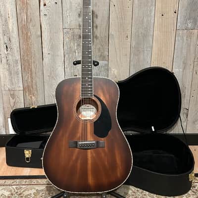 Fender PD-220E All Mahogany Dreadnought Acoustic-electric Guitar - Aged Cognac Burst, Help Support Small Business & Buy It Here! image 17