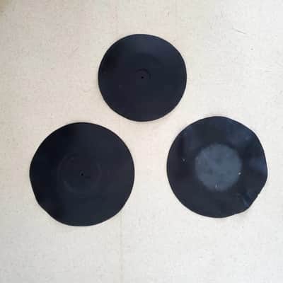 Slingerland 3 Rubber Practice Pads 1970's - Rubber. image 4