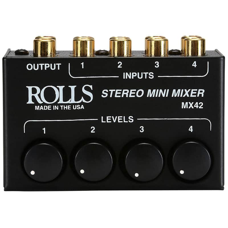 Rolls MX42 Stereo 4 Channel Mixer, RCA Passive image 1