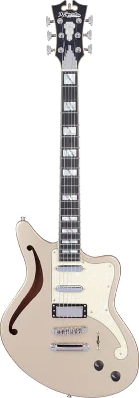 D'Angelico Deluxe Bedford SH Semi-hollowbody Electric Guitar - Desert Gold image 1