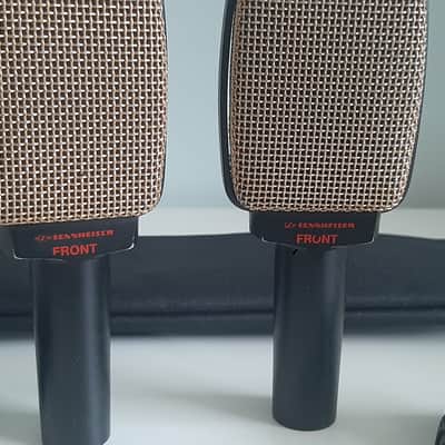 Set of 2x Sennheiser BF509 Black Fire 509 Cardioid Dynamic Microphone 1990s - Black image 2
