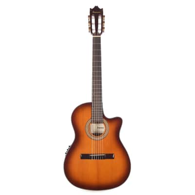 Ibanez GA35TCEVLS Thinline Cutaway Classical Acoustic-Electric Violin Sunburst High Gloss image 4