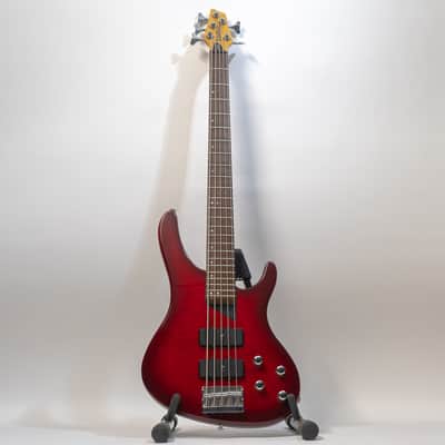 Washburn Bantam XB-500 Electric Bass 5 String with Gigbag - Red image 2