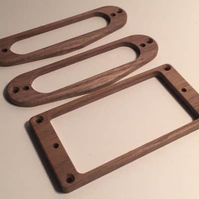 Guilford American Black Walnut H-S-H Flat pickup ring set - USA image 2