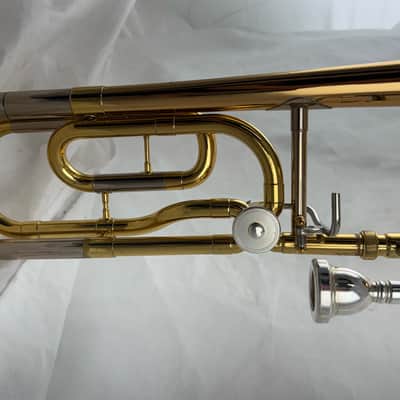 Yamaha YSL-448G Intermediate Bb/F Trombone 2010s - Lacquered Brass image 3