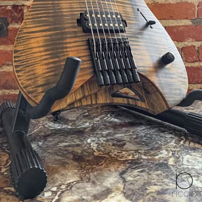Mayones Hydra Elite 7 | 2018 - snakewood fingerboard | headless 7-string electric guitar image 3
