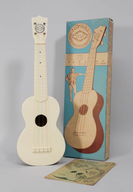 1950s Fin-Der Diamond Head Soprano Ukulele w/ Original Box image 1
