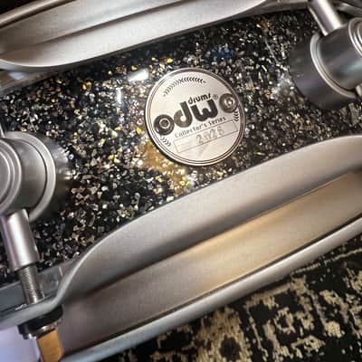 DW 3.14" x 14" Collector's Series Birch Pi Snare Drum - Black Galaxy w/ Satin Chrome Hardware image 2