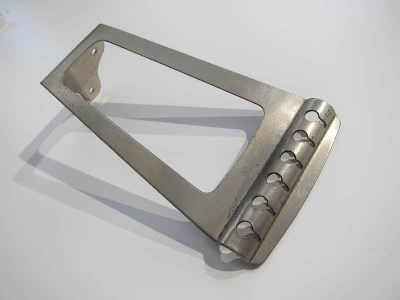 Harmony & Silvertone Flat Top Guitar Tailpiece Authentic Vintage Part Circa-1950s-1960s-Chrome image 1
