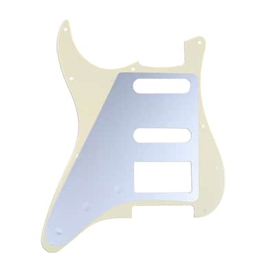Brio 11-Hole Modern Style Strat HSS Pickguard for American Strat Cream 3 Ply image 2