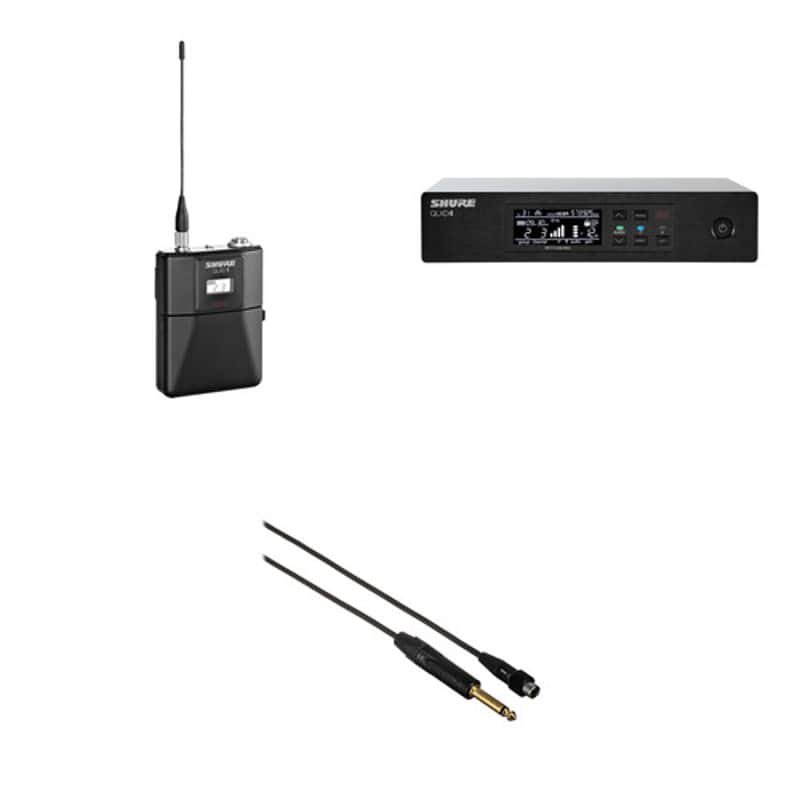 Shure QLXD14-G50 Wireless System w/ Bodypack & WA305 Instrument Cable - G50 Band image 1