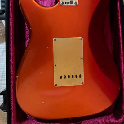 Fender Fender Custom Shop 55 Dual-Mag Stratocaster Journeyman Relic Maple Fingerboard Limited-Edition Electric Guitar Super Faded Aged Candy Apple Red 2019 - Super faded aged candy apple red image 10