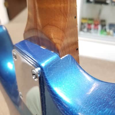 used 2019 Suhr Classic S Antique Custom with Roasted Flame Maple Neck in Lake Placid Blue, Very Good Condition with Gig Bag image 18