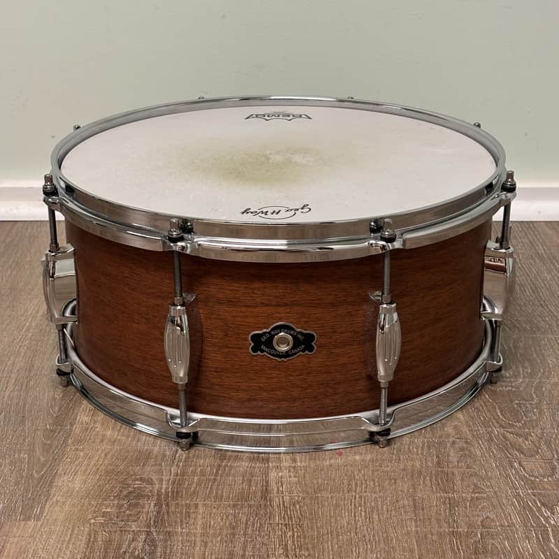 George Way Dunnett GW654T-TM 6.5 X 14'' Nyatoh Snare Drum 2017 - Dark Brown Matte Lacquer image 1