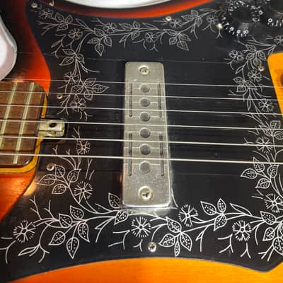 Teisco E-110 1960s Electric Guitar - Tulip Sunburst - Japan image 17