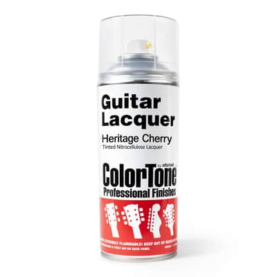 StewMac Colortone Aerosol Guitar Lacquer Spray, Heritage Red Gibson-Inspired Classic Translucent Color image 2