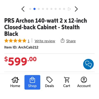 PRS Archon 140-Watt 2x12" Guitar Speaker Cabinet 2021 - Present - Black image 2