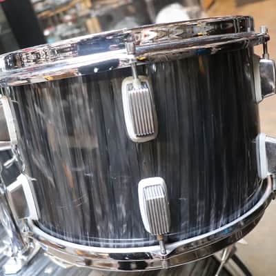 Trixon 3pc Speedfire Drum Set Black Stripe Vintage 1960's image 3