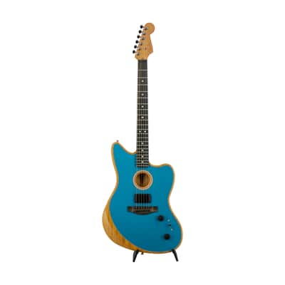 Fender American Acoustasonic Jazzmaster Acoustic Guitar w/bag, Ebony FB, Ocean Turquoise, US233XXXX image 1