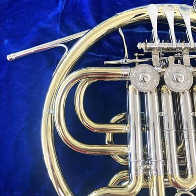 New Alexander 1103MAL-HG Double French Horn in Yellow Brass,Lacquered,Cut Bell,Hand Hammered Bell Spout; with Mouthpiece, Care Kit image 10