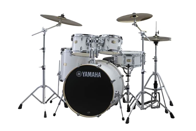 Stage Custom Birch 5pc Drum Shell Pack - 20" Kick, Pure White image 1