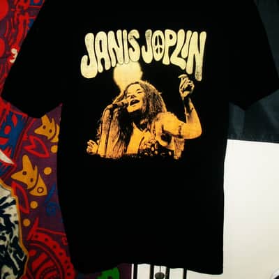 janis joplin peace sign m official women tee - texas kozmic blues rock fillmore r&b image 1