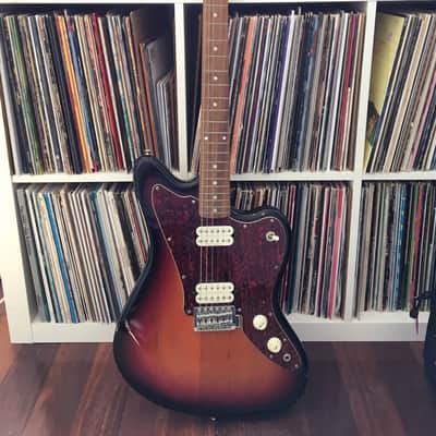 Squier Jagmaster II (2005) with hardcase. Sunburst, tortoise, alder, rosewood. image 1