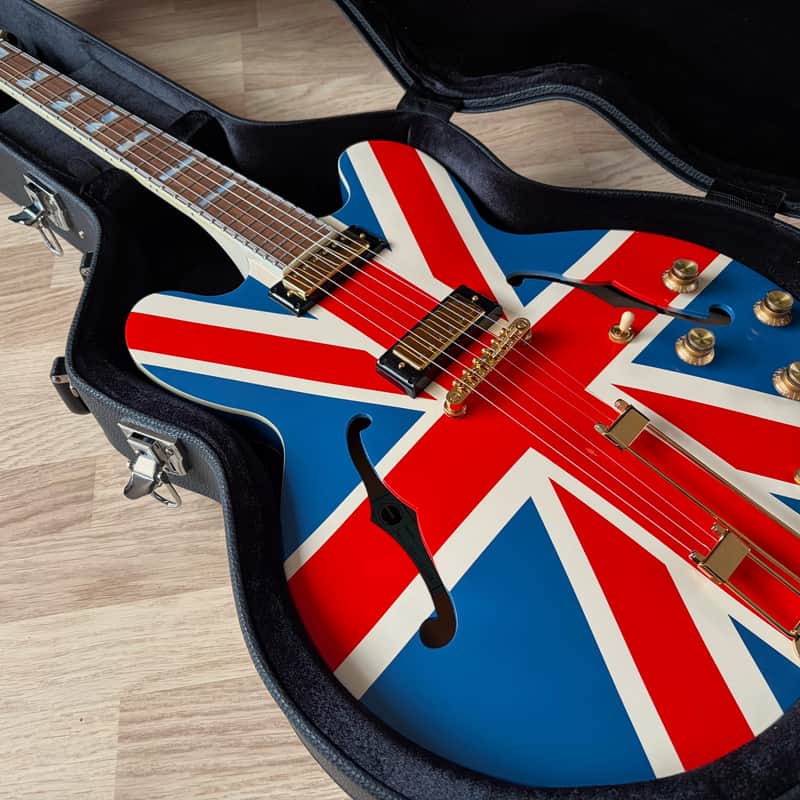 Epiphone Sheraton TPP Noel Gallagher “Union Jack” Sheraton Tri…