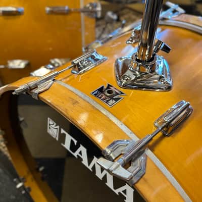 VINTAGE 1980's Tama Superstar Double Bass Drum Set in Natural Gloss - 14x24, 14x24, 8x12, 9x13, 10x14, 12x15, 16x16, 16x18 image 22