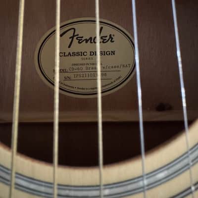 Fender CD-60 Classic Design Series Dreadnought Acoustic Guitar – Natural image 4