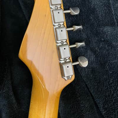 1999 Fender ST62-58US Reissue Candy Apple Red - MIJ w USA-made Custom Shop black bobbin 57/62 single coils. Dark slab rosewood fretboard. image 8