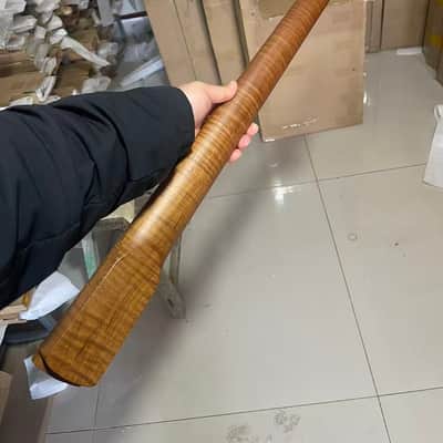 4 string electric bass neck P bass stainless steel 21 frets Roasted flame Maple guitar neck 34inch hole 18mm black block inlay image 4