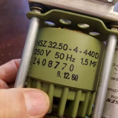 Tandberg Papst Model 6 Synchronous Motor and Jensen paper capacitor  HSZ 32.50-4-440D 1959-1961 - Green image 3