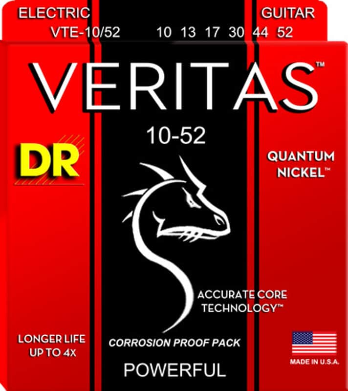 DR VTE-10/52 Veritas Quantum Nickel Guitar Strings, .010 - .052 image 1