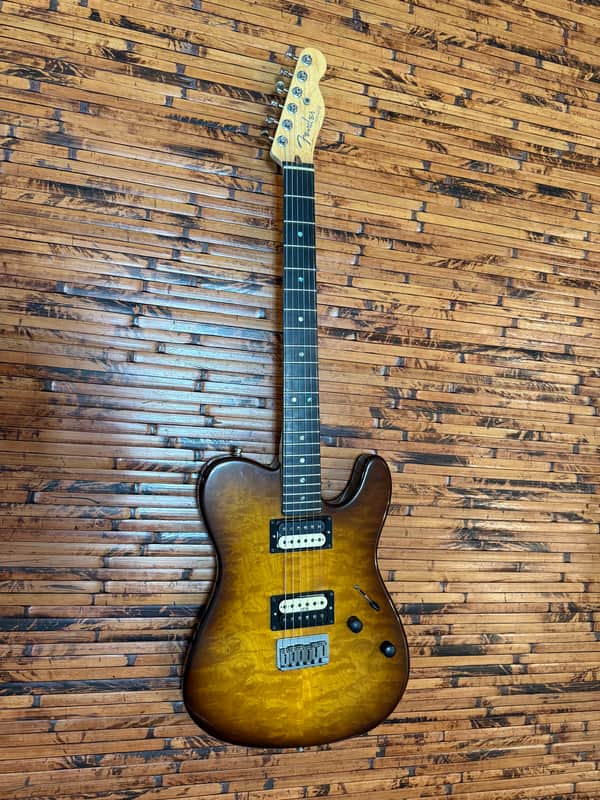 Fender American Deluxe Telecaster HH QMT 2004 - Quilted Maple Top, Sunburst - Arcane Brownbucker pickups image 1