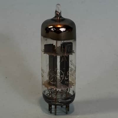 1960 General Electric 12BH7 Vintage Gray Plate Halo Getter Tube! T517 image 1