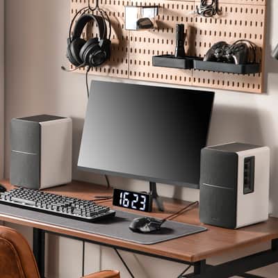 Edifier R1280DB Powered Bluetooth Bookshelf Speakers - Optical Input - White image 6