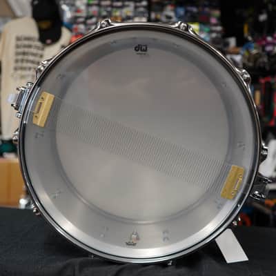 DW USA Collectors Series 6.5x14'' Thin Aluminum 1MM Shell Snare Drum w/ Chrome Hdw. image 6